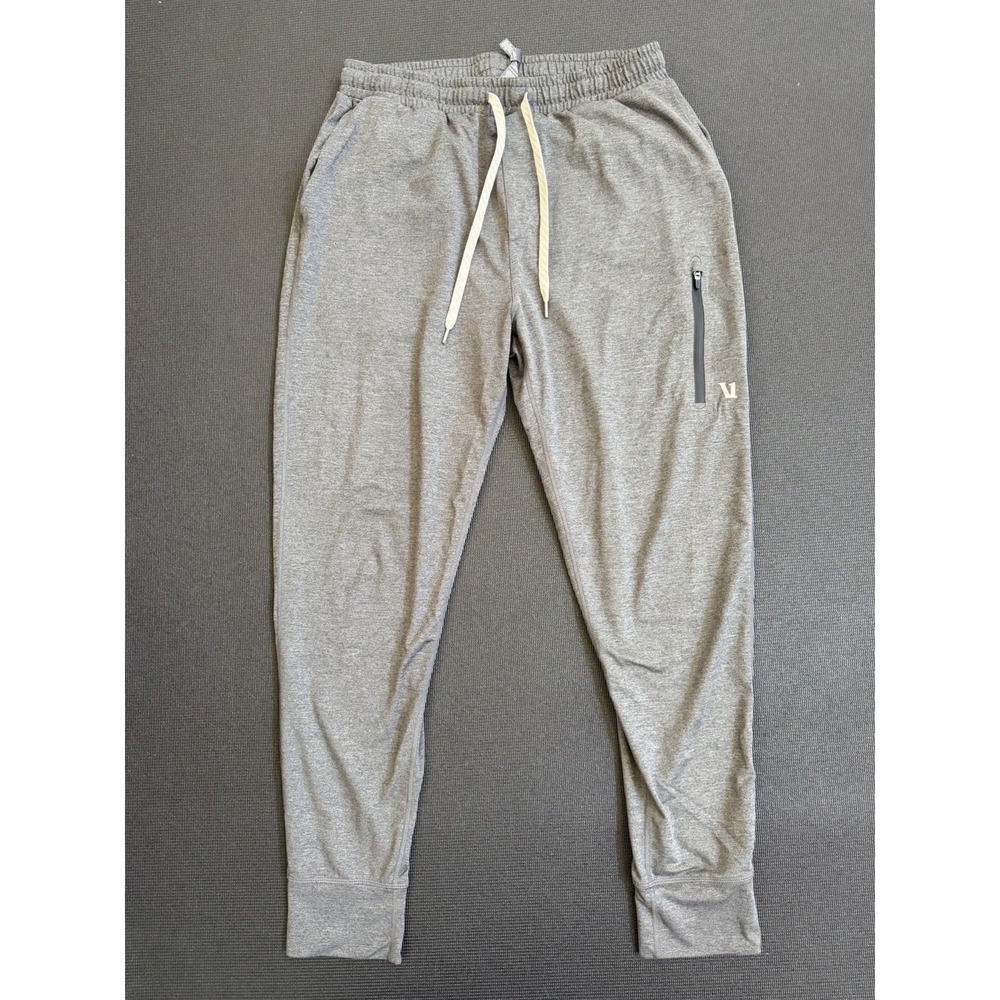 Vuori Sunday Performance Joggers Mens M Gray Zip Pockets Sweatpants